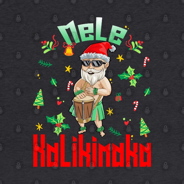 Mele Kalikimaka Christmas Santa Shaka Hawaii by intelus